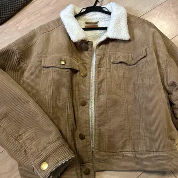 코듀로이 보아 자켓 브라운