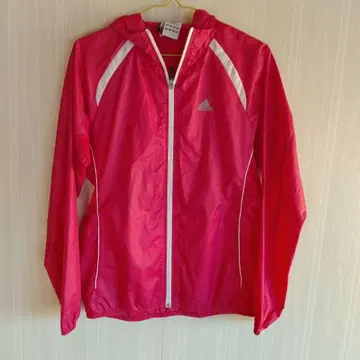adidas 후드 부착 핑크 자켓 UK10