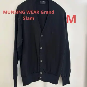 MUNSING WEAR Grand Slam 블랙 울 가디건 M