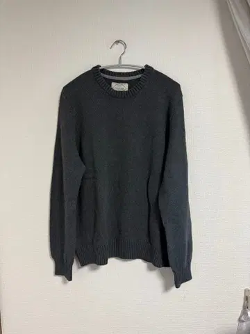 St. John's Bay 코튼 니트 스웨터 그레이