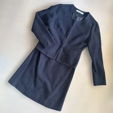 [ 새상품급 ] 다크 네이비 트위드 셋업 7호 포멀