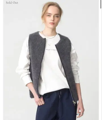 [ 미사용 새상품 ] 론 헤르만 폭스 캐시미어 베스트