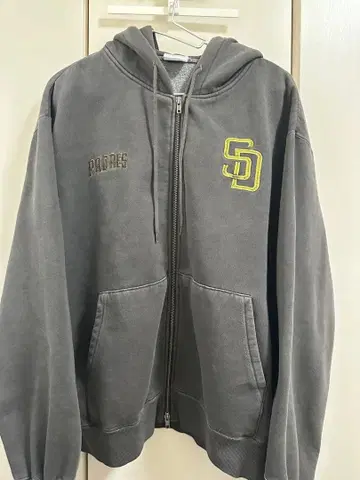 MLB 샌디에이고 파드레스 풀 집업 후드티 그레이