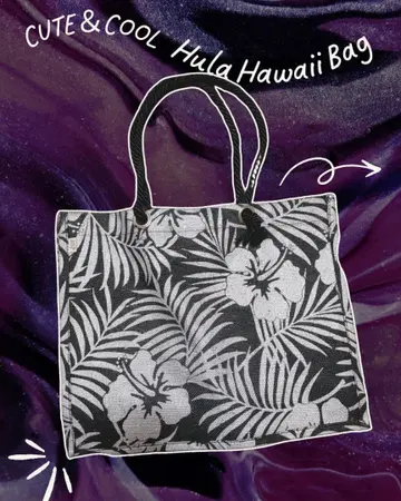귀여운 하와이 패턴 토트백