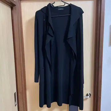 고품질 Gabardine K.T 롱 코트 아우터 모 100% 블랙