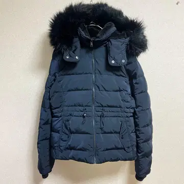 ZARA 자라 퍼 달린 다운 자켓 블루종 숏 기장 A 라인 L