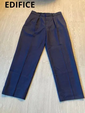 EDIFICE 네이비 슬랙스 울 혼방 M 사이즈
