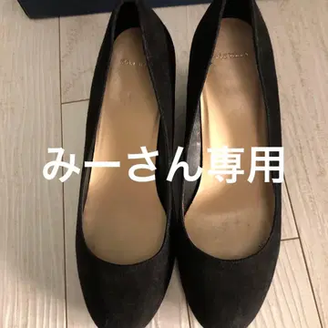 블랙 스웨이드 하이힐 펌프스