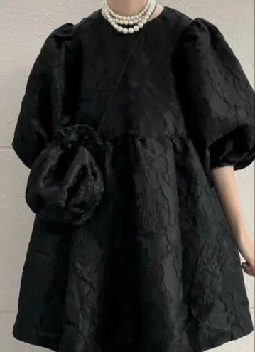 perna 자카드 볼륨 튜닉 원피스, 팬츠 세트