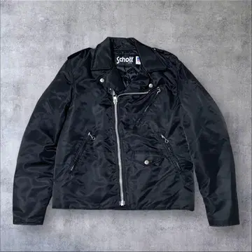 새상품급 Schott 쇼트 나일론 더블 라이더 자켓 퀼팅