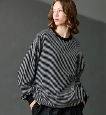 WETTEMPT 보더 롱T L 사이즈