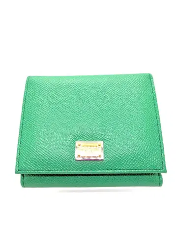 D&G 돌체앤가바나 3단 폴더형 지갑 가죽 그린