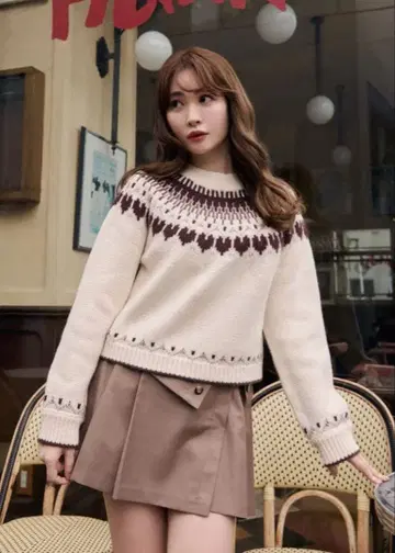 herlipto Heart Fair Isle Knit Pullover
