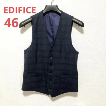 EDIFICE 에디피스 M 사이즈 46 비즈니스 정장 베스트 네이비
