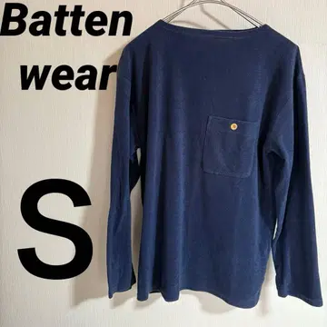 Battenwear 네이비 긴팔 티셔츠