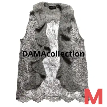 다마 컬렉션 이소재 베스트 모헤어 레이스 프릴 그레이 라메 고급