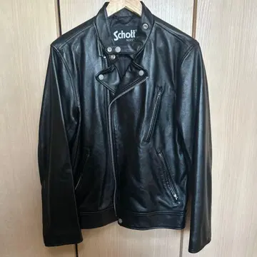 Schott 블랙 가죽 자켓 L 사이즈