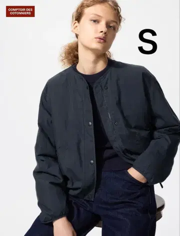 [ 새상품 ] 코튼 블렌드 패디드 자켓 S 블랙