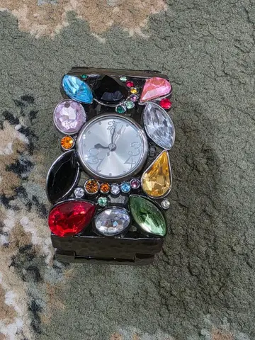 컬러풀한 보석 달린 손목시계 팔찌