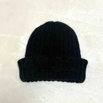 SY32 블랙 니트 모자 3D 로고 케이블 니트 캡