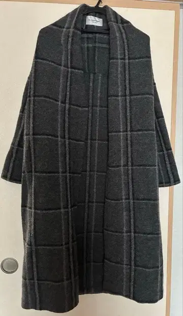 le.coeur blanc 체크 무늬 롱 코트