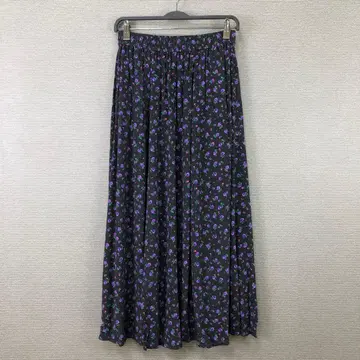 더 신존 퍼플 플라워 스커트 34 블랙