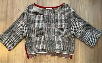 qualite 칼리테 체크 니트 울 알파카 포함