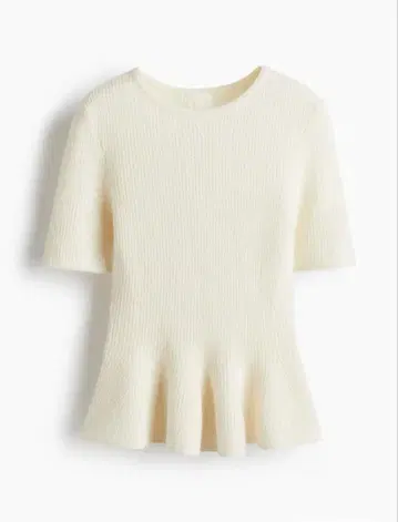 H&M 페플럼 니트 S 사이즈 화이트