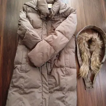 LE SOUK 베이지 롱 다운 자켓