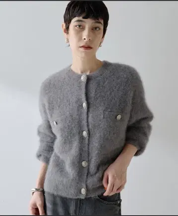 whim gazette 퍼 버튼 자켓