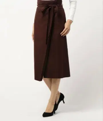 plage 브라운 롱 스커트
