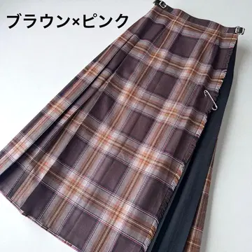 오닐 오브 더블린 퀼트 스커트 브라운 x 핑크 GB10