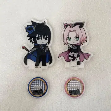 NARUTO 미니 캐릭터 아크릴 스탠드 사스케 사쿠라 세트