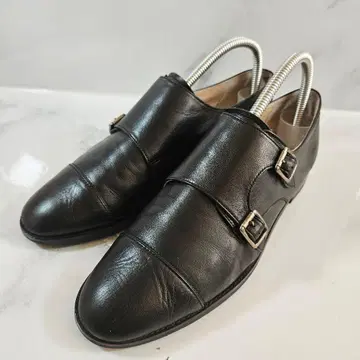 MARGARET HOWELL idea 더블 몽크 가죽 신발 블랙