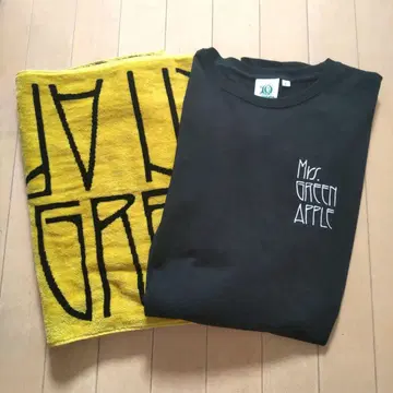 M size 미세스 그린애플 바벨 T셔츠 L사이즈 & 타월 세트