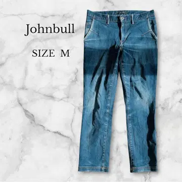 존블 데님 팬츠 스트레이트 슬림 캐주얼 심플 인디고