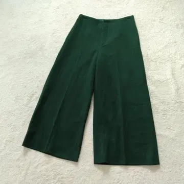 Drawer 드로어 울 100% 와이드 프레스 팬츠 그린