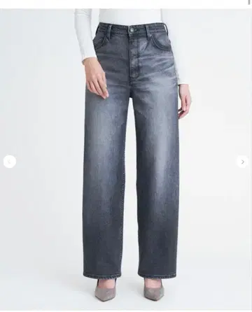 YANUK Lilith MFG 26 다크 그레이 스트레이트 데님