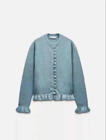 ZARA 프릴 니트 가디건