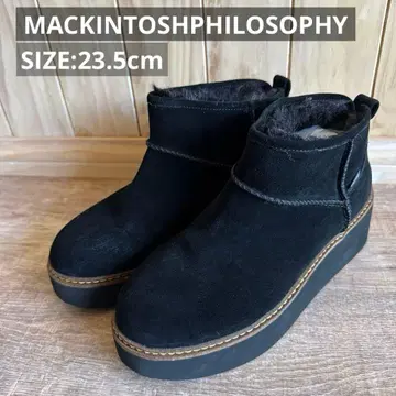 매킨토시 철학 통굽 보아 숏부츠 블랙 23.5cm