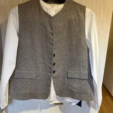 LOISIR 그레이 베스트 앞 버튼식