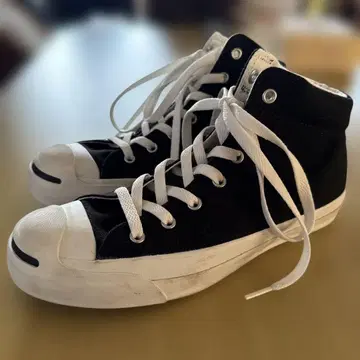 Jack Purcell 블랙 하이컷 스니커즈