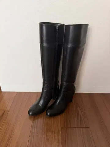 다이애나 롱 부츠 사이드 지퍼 24cm 새상품급 블랙