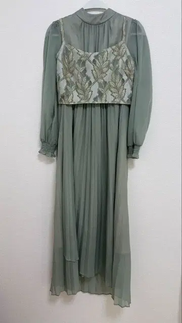 파티 드레스 경사용 드레스 결혼식 그린 뷔스티에 M 사이즈