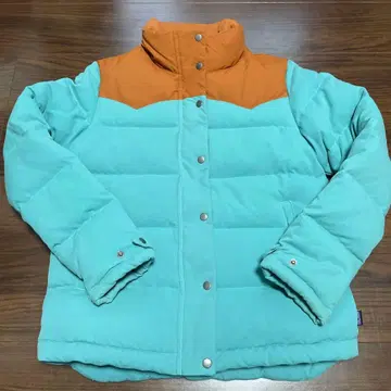 Patagonia 다운 자켓 스카이블루 오렌지