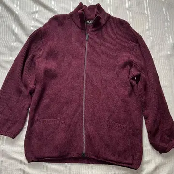 꼬르넬리아니 버건디 집업 니트 스웨터 이탈리아제