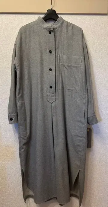 [ PLAIN PEOPLE ] 미사용 플란넬 셔츠 원피스 ( 그레이 )