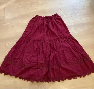 밑단 메쉬 레이스 캉캉 스커트