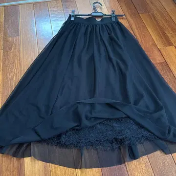 추천! 블랙 플레어 롱 스커트 튤 레이스 셋업 가능