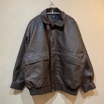 MN.L 다크 브라운 가죽 자켓